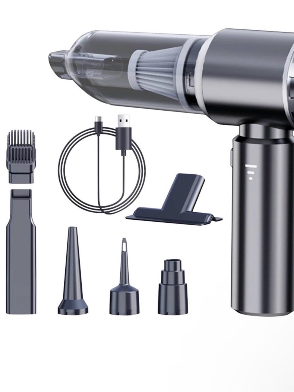 Portable Handheld Vacuum Cleaner - Charcoal Gray